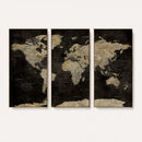 Push Pin World Map Canvas Wall Art Print, Interactive Travel