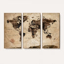 World Map Wall Art Canvas Print