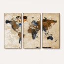 World Map Canvas Print – Framed Travel Map Wall Art for