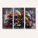 Graffiti American Football Helmet Street Art Wall Art Canvas