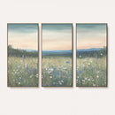 Wildflower Meadow Oil Painting Canvas — Daisy Lavender