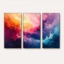 Colorful Abstract Canvas Wall Art Print, Vibrant Popup Color Art Print