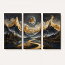 Abstract Mountain Wall Art Canvas Print Modern Landscape Painting Print