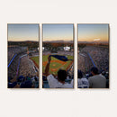 Dodger Stadium Sunset Game Triple Canvas Wall Art - Los