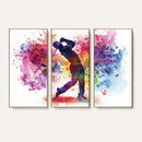 Colorful Golfer Swing Wall Art Canvas Print - Ready to Hang,