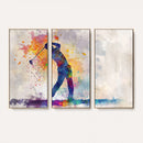 Watercolor Golf Swing Wall Art Canvas Print | Vibrant