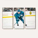 San Jose Sharks Ice Hockey Player Wall Art Canvas Print