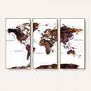 World Map Canvas Print – Detailed Map of the World Wall Art