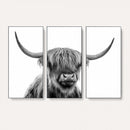 Scottish Highland Cow Cattle Art Print Wall Art Canvas Print
