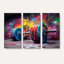 Abstract Graffiti Barbell Canvas Wall Art – Urban Fitness