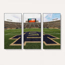 Notre Dame Stadium Giclee Canvas Print | Triptych Wall Art