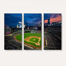 Target Field Wall Art Canvas Print – Baseball Stadium Scene,