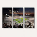 Epic Night Football Stadium Wall Art Canvas Print, Fireworks