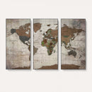World Map Canvas Print – Framed Detailed Map of the World