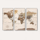 World Map Canvas Print – Framed Detailed Map of the World