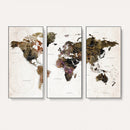 Watercolor World Map Print - Large Wall Art Canvas Print for