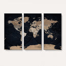 Grunge Wall Art World Map Canvas Print