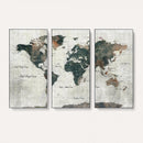 World Map Canvas Print – Framed Travel Map Wall Art for