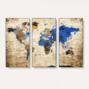 World Map Canvas Print – Colorful Abstract Travel Map,