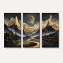 Abstract Mountain Wall Art Canvas Print Modern Landscape Painting Print