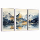 Lake Abstract Mountain Wall Art Canvas Print