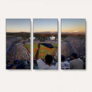 Dodger Stadium Sunset Game Triple Canvas Wall Art - Los