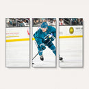 San Jose Sharks Ice Hockey Player Wall Art Canvas Print