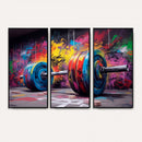 Abstract Graffiti Barbell Canvas Wall Art – Urban Fitness