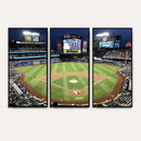 Citi Field Wall Art Print | 3-Panel New York Mets Baseball