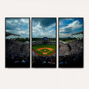 3-Panel Kauffman Stadium Wall Art Print | Large Kansas City