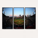 PNC Park Evening Game Triple Canvas Wall Art - Pittsburgh