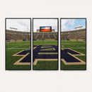 Notre Dame Stadium Giclee Canvas Print | Triptych Wall Art