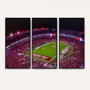 Bryant-Denny Stadium Night Game Triple Canvas Wall Art -