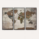 World Map Canvas Print – Framed Detailed Map of the World