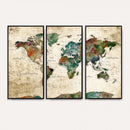 World Map Canvas Print – Framed Detailed Map of the World