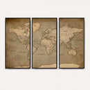 World Map Canvas Print – Framed Travel Map Wall Art for