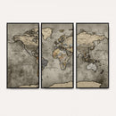 World Map Canvas Print – Detailed Map of the World Wall Art