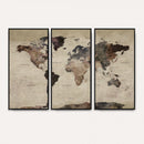 World Map Canvas Print – Detailed Map of the World Adventure