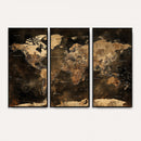 World Map Canvas Print, Modern Decorative Framed Map Artwork