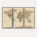 Extra Large World Map Canvas Print – Detailed Map of the