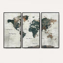 World Map Canvas Print – Framed Travel Map Wall Art for