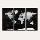 World Map Canvas Print – Framed Push Pin Wall Art, Color