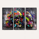 Graffiti American Football Helmet Street Art Wall Art Canvas