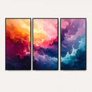 Colorful Abstract Canvas Wall Art Print, Vibrant Popup Color Art Print