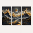Abstract Mountain Wall Art Canvas Print Modern Landscape Painting Print