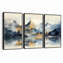 Lake Abstract Mountain Wall Art Canvas Print