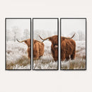 Longhorn Cattle Wall Art Canvas Print, Framed Farmhouse