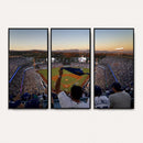 Dodger Stadium Sunset Game Triple Canvas Wall Art - Los