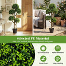 46-Inch Artificial Boxwood Topiary Tree Fake Potted Boxwood Tree with 5 Ball by LJGDeals