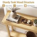 46 Inch Solid Wood Console Table 2-Tier Narrow Farmhouse Sofa Table by LJGDeals